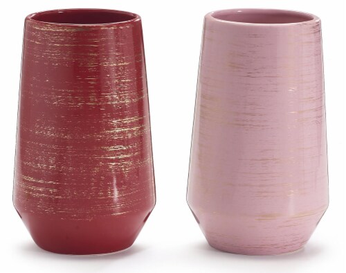 burton + BURTON Assorted Gold Wash Ceramic Vase Perspective: front