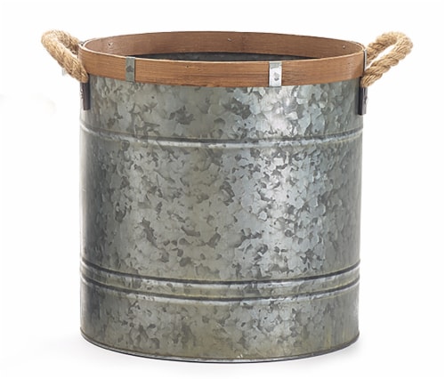 burton + BURTON Large Nested Tin Planter Perspective: front
