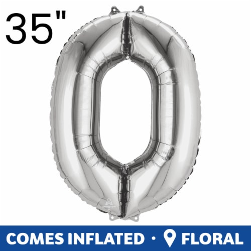 Floral Number 0 Balloon