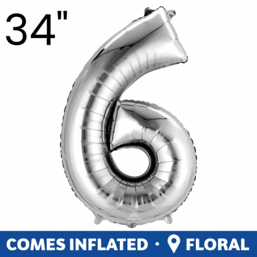 Floral Number 6 Balloon Floral Number 6 Balloon