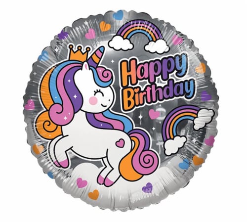 UNICORN DAY Helium Filled Balloon Perspective: front