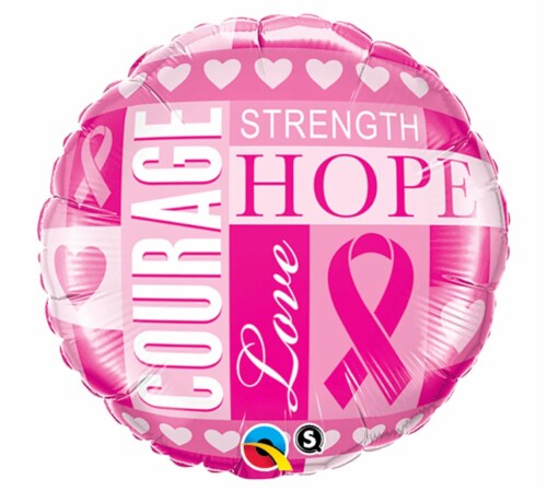 BREAST CANCER AWARENESS Helium Filled Balloon Perspective: front