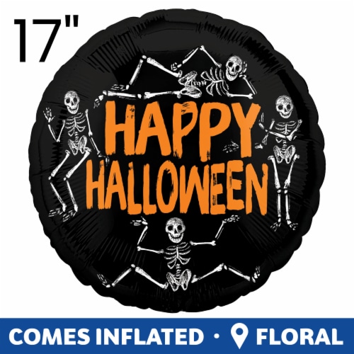 Happy Halloween Helium Filled Balloon Perspective: front