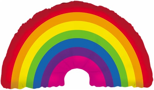 Rainbow Fun Oversized Helium Filled Balloon Perspective: front