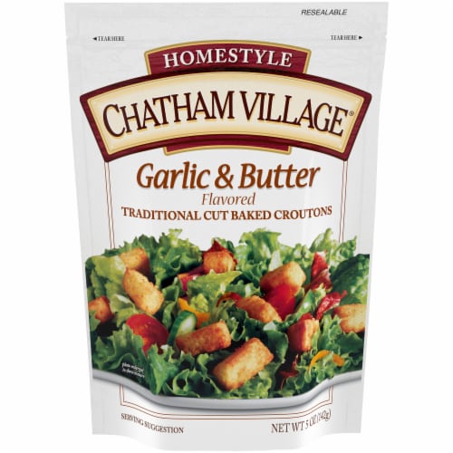 Chatham Village Garlic & Butter Croutons Perspective: front