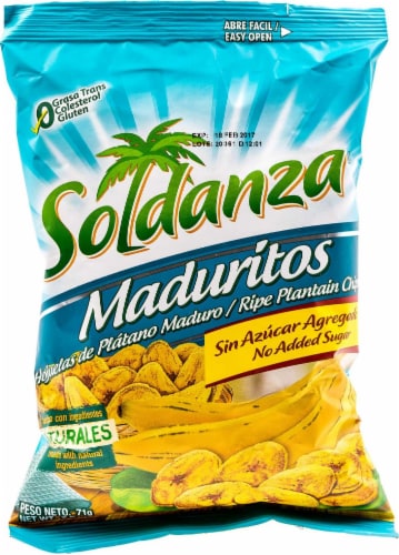 Soldanza Manduritos Plaintain Chips Perspective: front