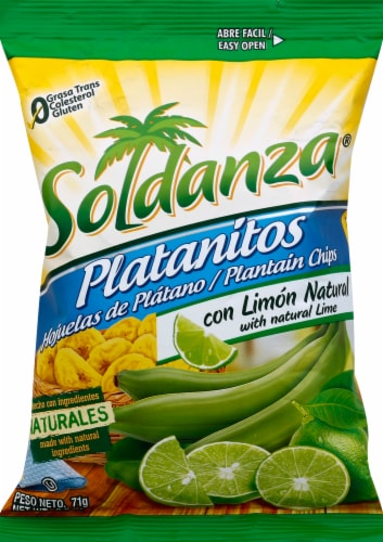 Soldanza® Lime Plantain Chips Perspective: front