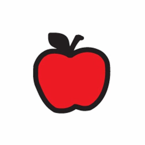Creative Shapes Etc SE-0420 0.5 x 0.5 in. Incentive Stamp - Apple Perspective: front