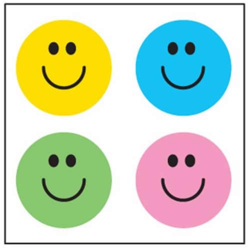 Creative Shapes Etc SE-2508 2 x 8 in. Incentive Stickers, Smile - 864 Count Perspective: front