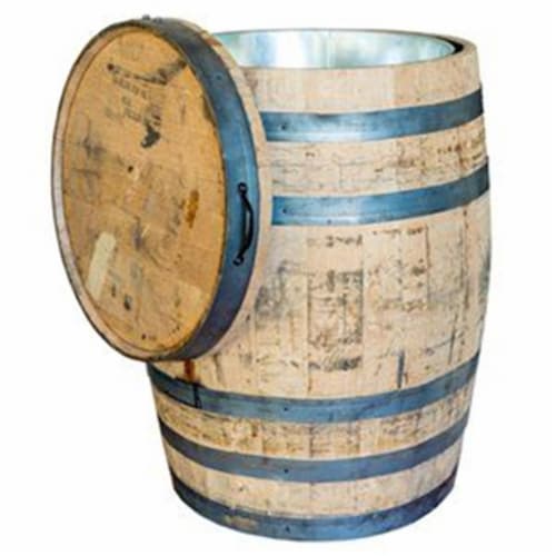 Real Wood Products 242480 Authentic Whole Oak Whiskey Barrel Perspective: front