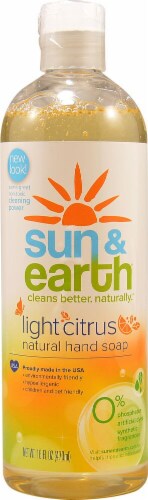 Sun & Earth Natural Hand Soap Light Citrus Perspective: front