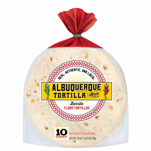 Albuquerque Burrito Size Flour Tortillas Perspective: front