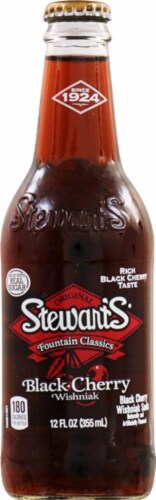 Stewart's Black Cherry Soda Perspective: front