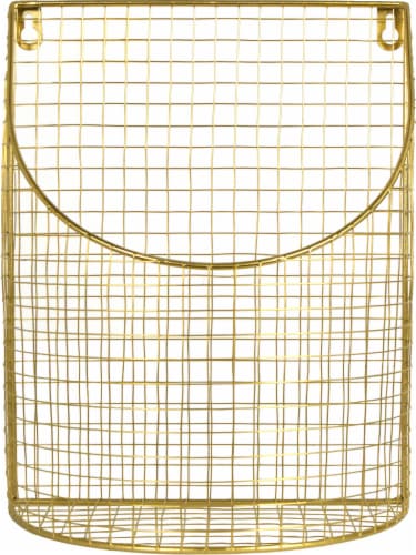 Wire Wall Basket - Gold Perspective: front