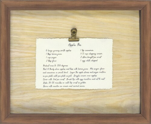 Crystal Art Gallery Recipe Cards Shadowbox Perspective: front