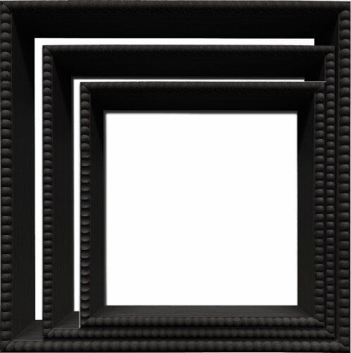 Nested Box Shelf - Black Perspective: front
