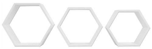 Hexagon Wood Shelves Perspective: front