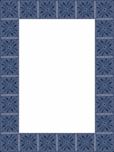 Crystal Art Gallery Blue Patterned Box Top Mirror Perspective: front