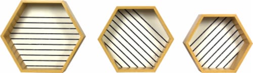 Crystal Art Gallery Natural Hexagon Shelves Perspective: front