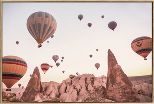 Hot Air Balloon Canvas Wall Art 24 x 36 Inches Perspective: front