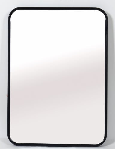 Crystal Art Gallery Black Shaped Metal Mirror Decor Perspective: front