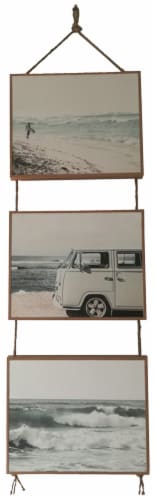 Crystal Art Gallery Hanging Coastal Wall Art - 3 Piece Perspective: front