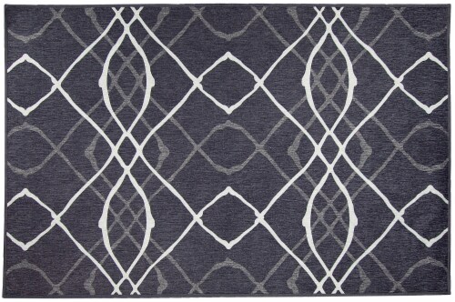 Crystal Art Gallery Ruggable Area Rug - Amara Black Perspective: front