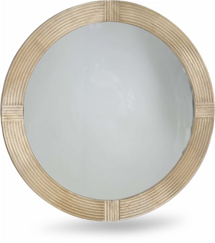 Crystal Art Gallery Round Wood Mirror Perspective: front