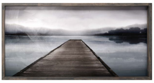 Crystal Art Gallery Framed Misted Shores Wall Art - Brown/Blue Perspective: front
