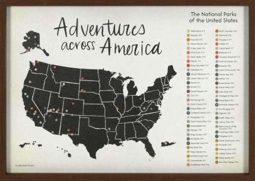America Map Wall Art Perspective: front