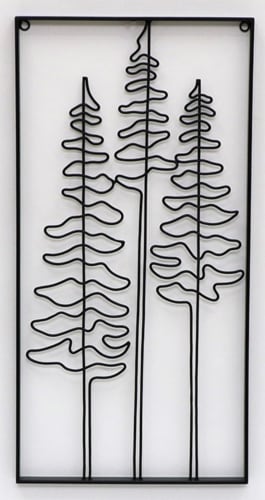 Crystal Art Gallery Metal Trees Wall Art Perspective: front