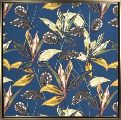 Framed Retro Tropical Wall Art Perspective: front