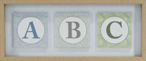 ABC 20-by-9 Inch Framed Wall Art Perspective: front