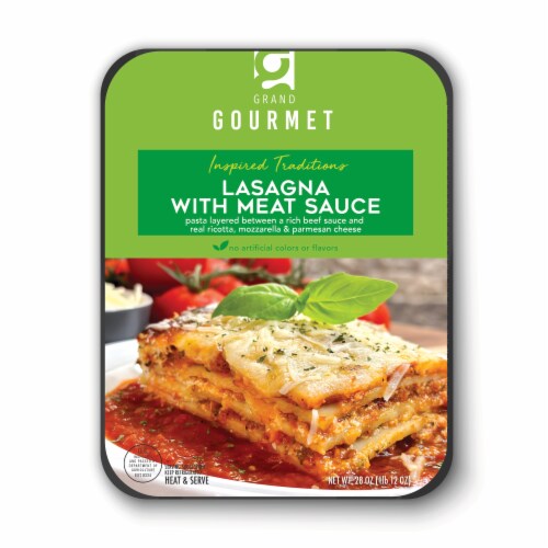 Grand Gourmet Inspired Traditions Lasagna with Meat Sauce Perspective: front
