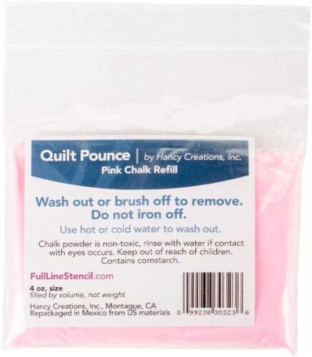 Hancy Quilt Pounce Chalk Refill -4oz Pink Perspective: front