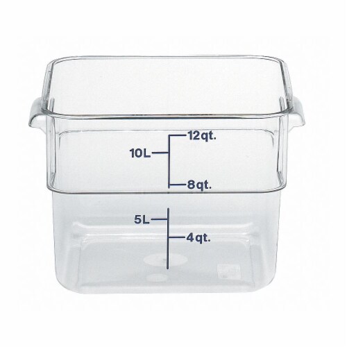 Clear 8. Qt. Square Plastic Container -- 6 per case