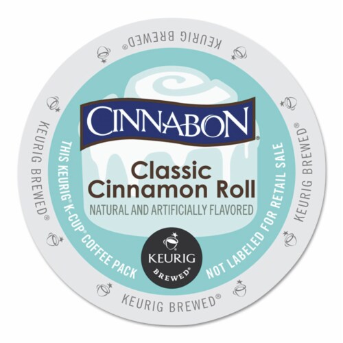 Cinnabon Classic Cinnamon Roll Coffee Keurig K-Cup Pods Light Roast 24/Box (6305) 6305CT Perspective: front