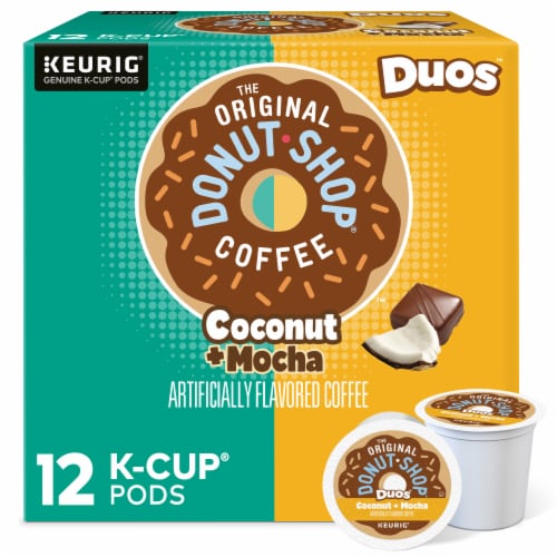 The Original Donut Shop® Duos Coconut + Mocha Medium Roast K-Cup Coffee Pods Perspective: front