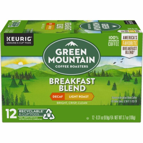 Green Mountain Coffee Roasters® Breakfast Blend Decaf Light Roast K-Cup® Coffee Pods Perspective: front