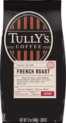 Tully s Coffee French Roast Extra Dark Roast Ground Coffee 12 oz Smith s Food and Drug