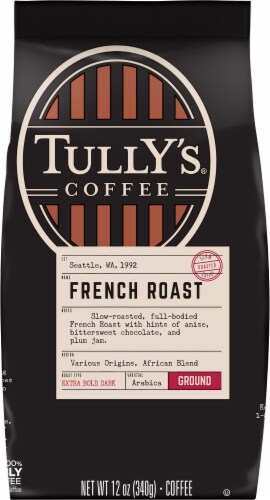 Tully's Coffee® French Roast Extra Dark Roast Ground Coffee Perspective: front