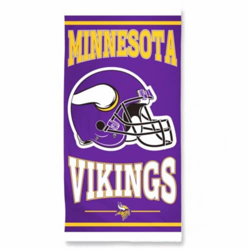 Minnesota Vikings Towel 30x60 Beach Style Perspective: front