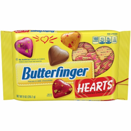 Butterfinger Hearts Valentine Candy Perspective: front