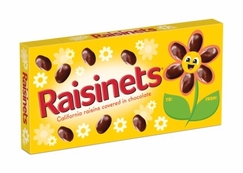 Raisinets Chocolate Covered Raisins Theater Box Candy Perspective: front