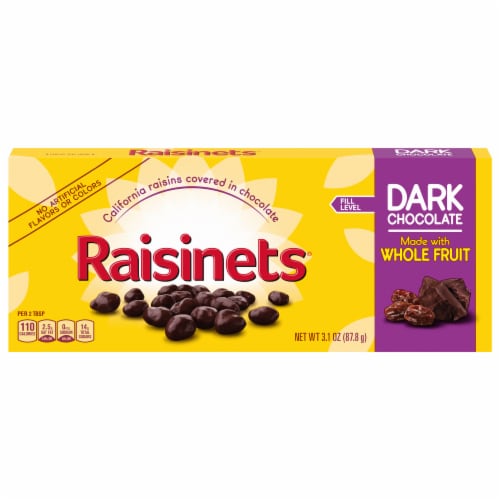 Raisinets Dark Chocolate Covered Raisins Perspective: front
