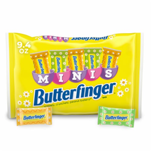 Butterfinger Individually Wrapped Easter Minis, Easter Basket and Egg Hunt Fillers, 9.4 oz Perspective: front