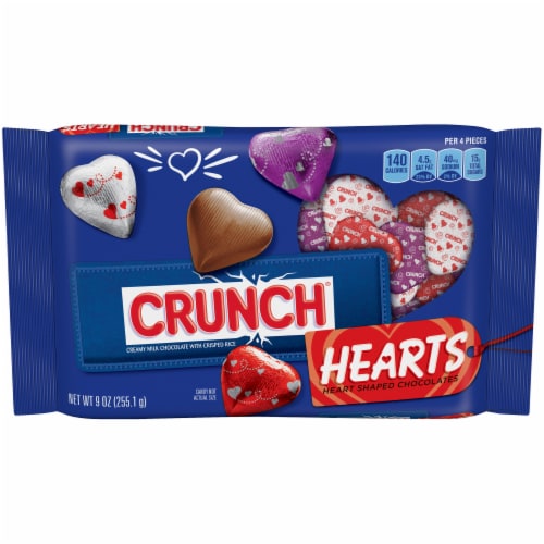 Crunch Hearts Valentine Candy Perspective: front