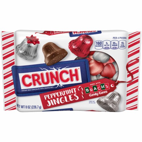 Crunch Peppermint Jingles Holiday Candy Perspective: front