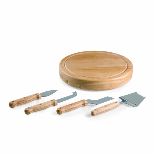 Circo Cheese Cutting Board & Tools Set, Rubberwood Perspective: front