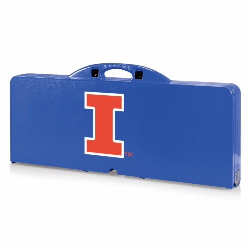 Illinois Fighting Illini - Picnic Table Portable Folding Table with Seats Perspective: front